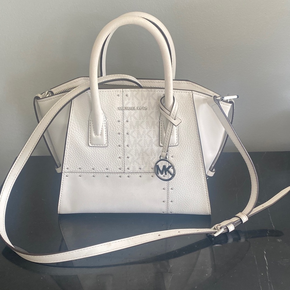 Michael Kors white Satchel Bag studded